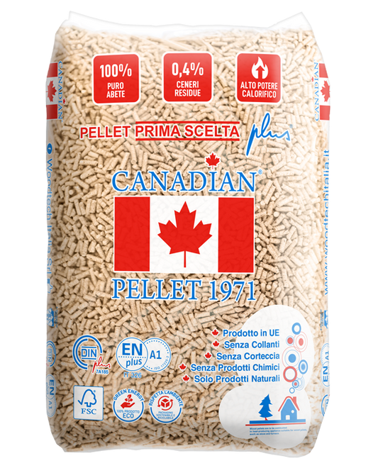 Pellet Canadian 15 kg – Confezione da 70 sacchi (Qualità Premium Canadese)